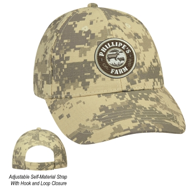 100% Cotton Camo Embroidered Hat